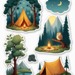 Camping & Adventure - Sticker Sheet v4